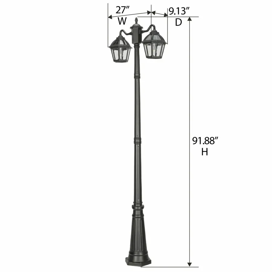 Polaris Double Head Solar Lamp Post - Image 10