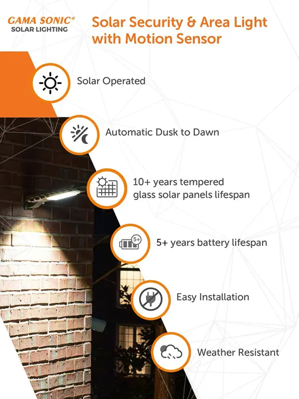 1620 Lumen Solar Security & Area Light with Motion Sensor - Image 4