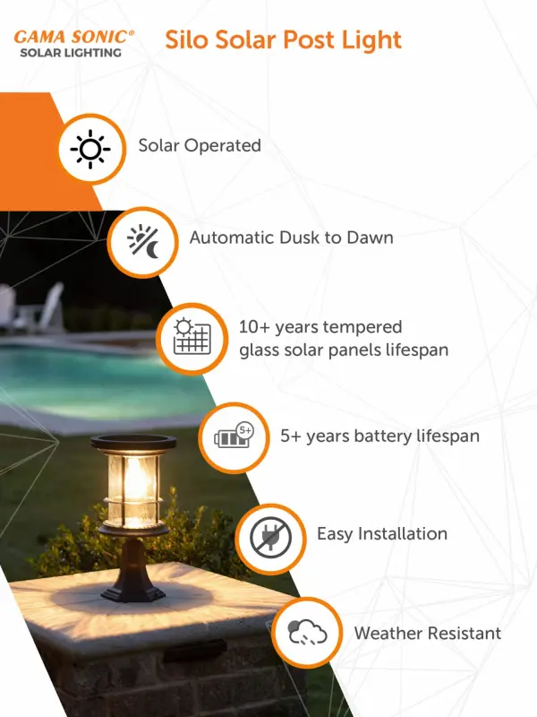 Silo Solar Light with Wall/Pier/Fitter Mounts - Image 4