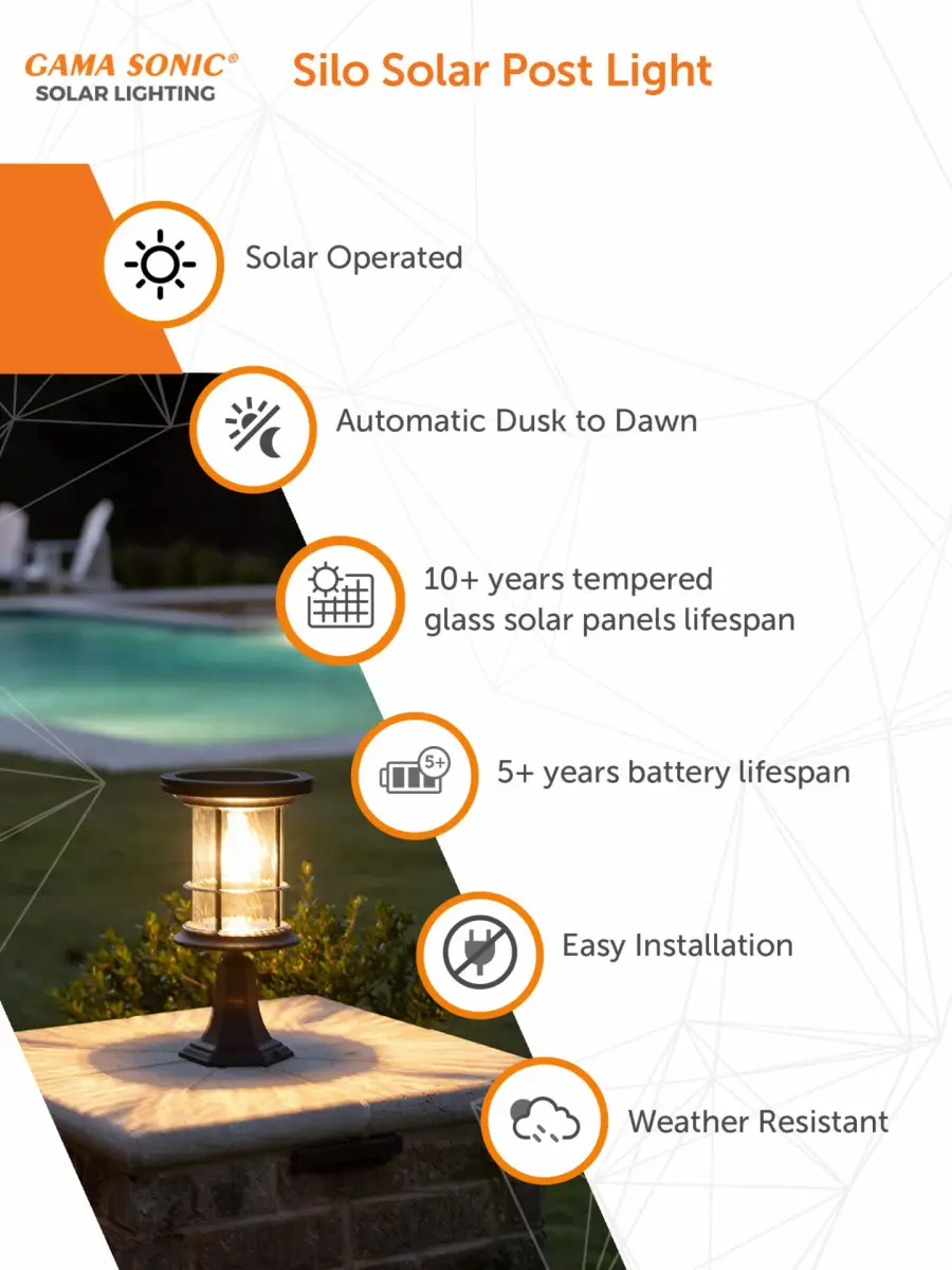 Silo Solar Light with Wall/Pier/Fitter Mounts - Image 4