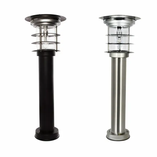 This 24.25-inch stainless steel bollard light offers 360-degree illumination with 100 lumens of warm white light. Solar-powered with EZ Anchor installation, it requires no wiring or digging, making it ideal for both residential and commercial applications. - alternate view