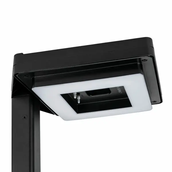 This contemporary solar lamp post delivers 500 lumens of bright, customizable lighting with zero electricity costs. Features include automatic dusk-to-dawn operation, three color temperature settings, and up to 4 nights of illumination per charge.