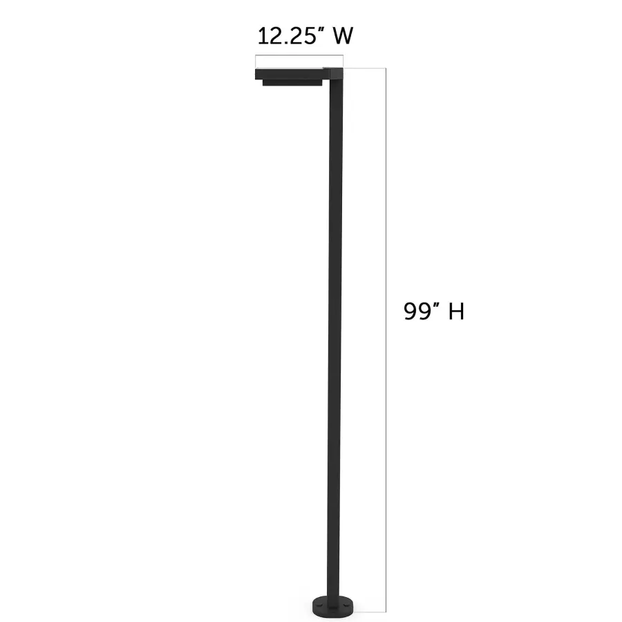 Contemporary Square Solar Lamp Post with Timer - Image 16