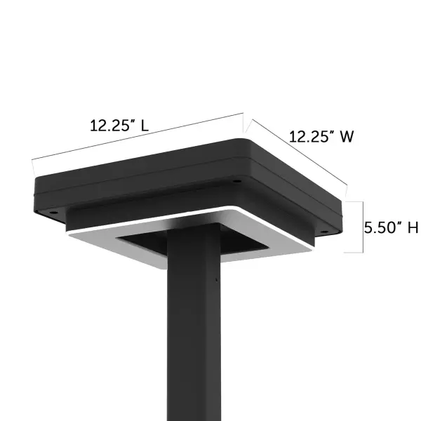 Contemporary Square Solar Lamp Post with Timer - Image 17