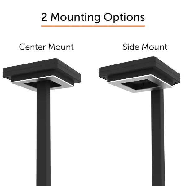 Contemporary Square Solar Lamp Post with Timer - Image 6