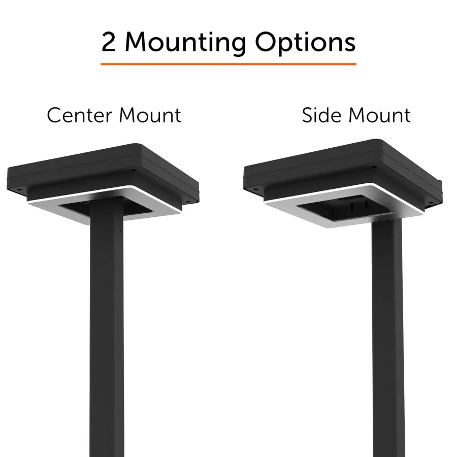 Contemporary Square Solar Lamp Post with Timer - Image 6