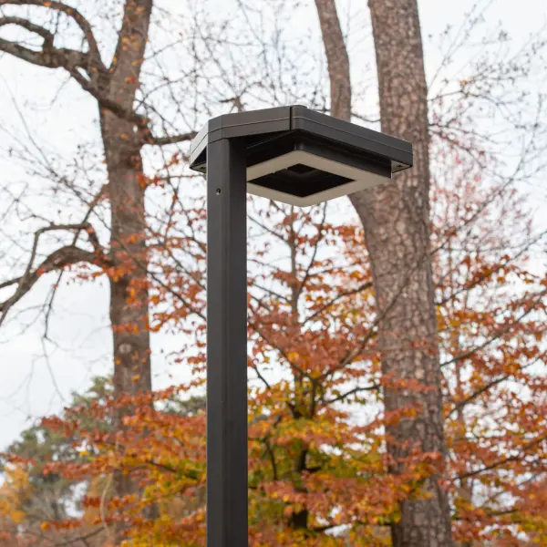 Contemporary Square Solar Lamp Post with Timer - Image 9