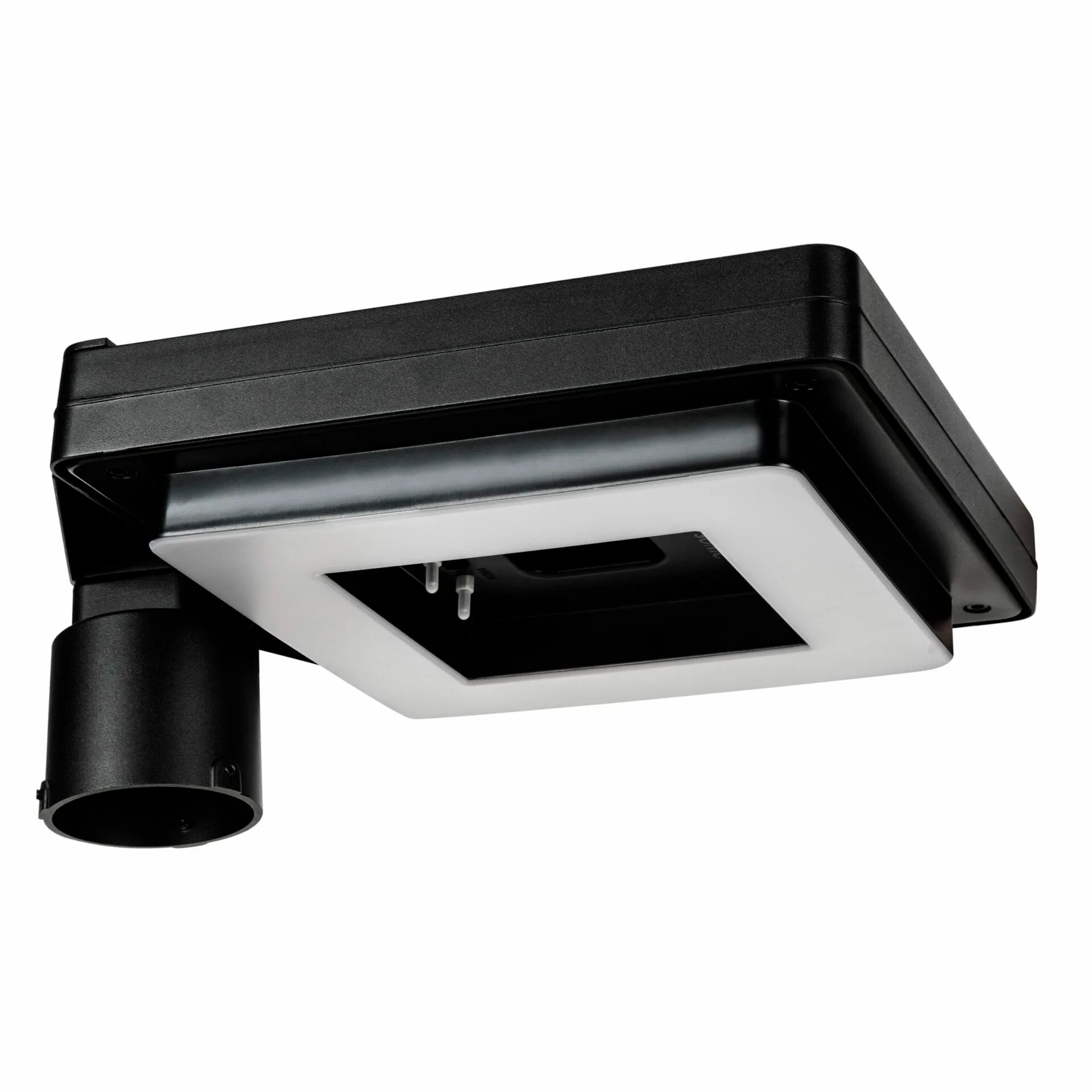 Contemporary Square Solar Post Light with Timer