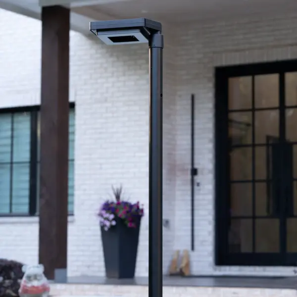 Contemporary Square Solar Post Light with Timer - Image 11