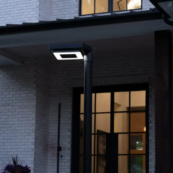 Contemporary Square Solar Post Light with Timer - Image 16