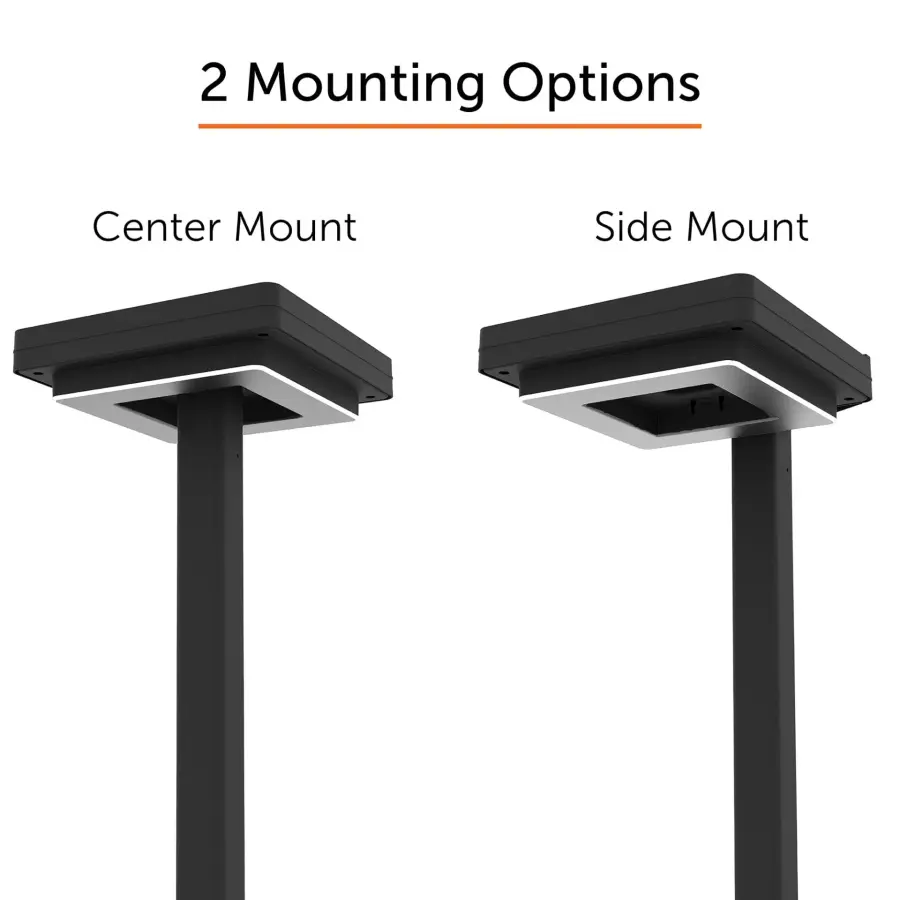 Contemporary Square Solar Post Light with Timer - Image 20