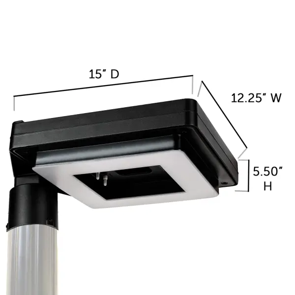 Contemporary Square Solar Post Light with Timer - Image 24