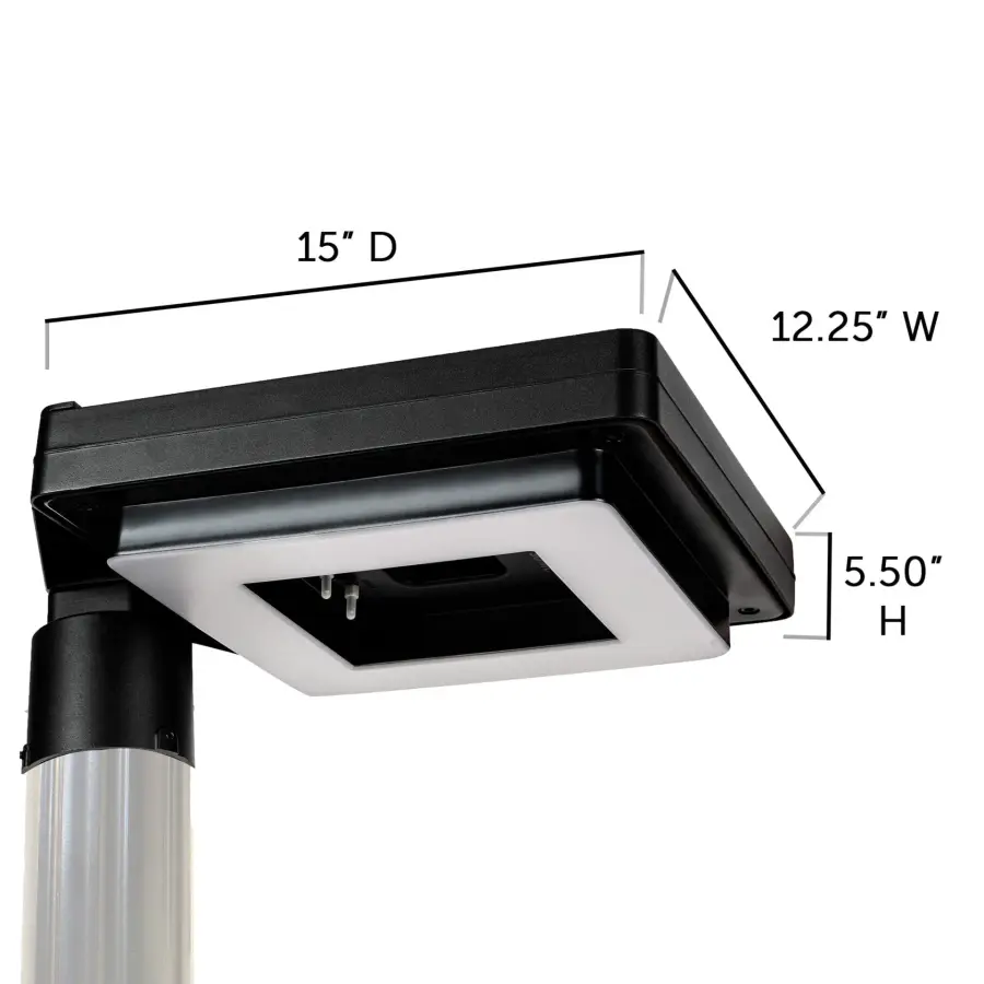 Contemporary Square Solar Post Light with Timer - Image 24