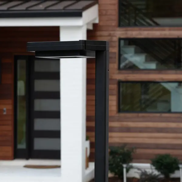 Contemporary Square Solar Post Light with Timer - Image 9