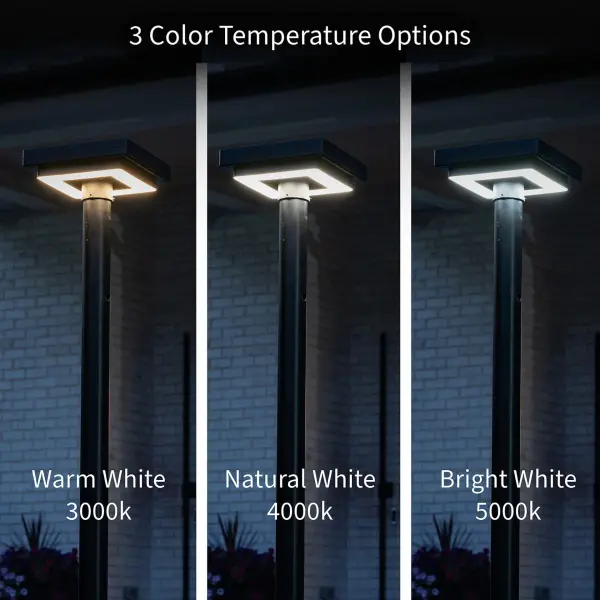 Contemporary Square Solar Post Light - Commercial Edition - Image 7