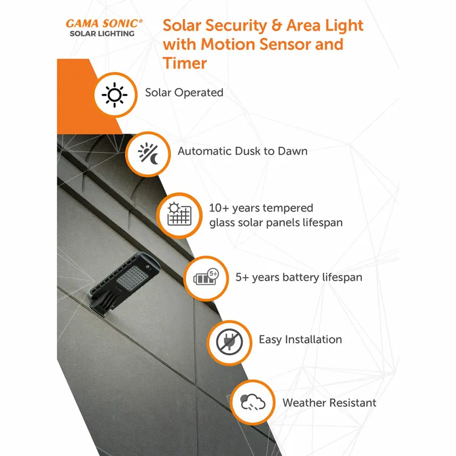 2800 Lumen Solar Security & Area Light with Motion Sensor - Image 4