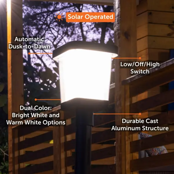 Halo Solar Post Light - 300 Lumen Dual-Color LED - Image 11