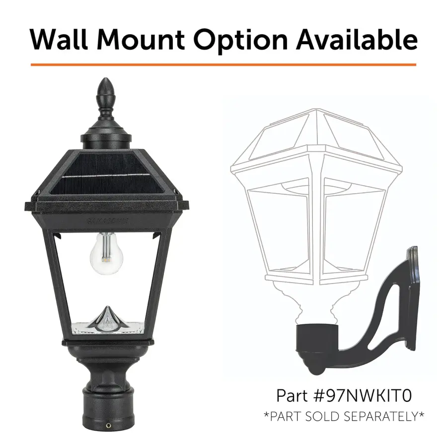 Imperial Bulb Solar Post Light with Trapezoidal Panels - Image 12