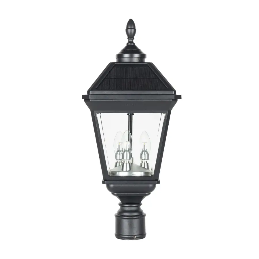 Imperial Trio Bulb Solar Post Light - Image 1
