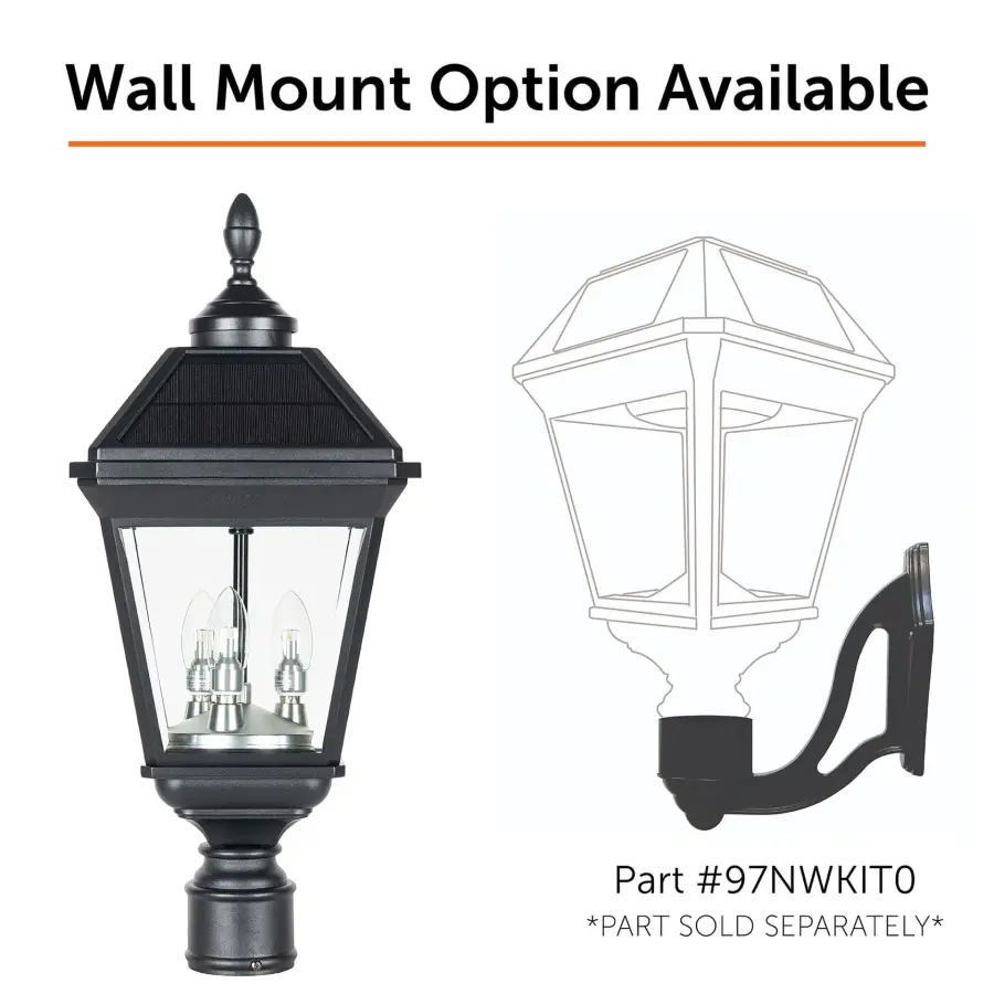 Imperial Trio Bulb Solar Post Light - Image 12