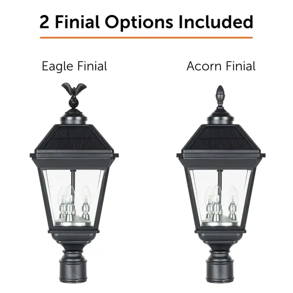 Imperial Trio Bulb Solar Post Light - Image 10