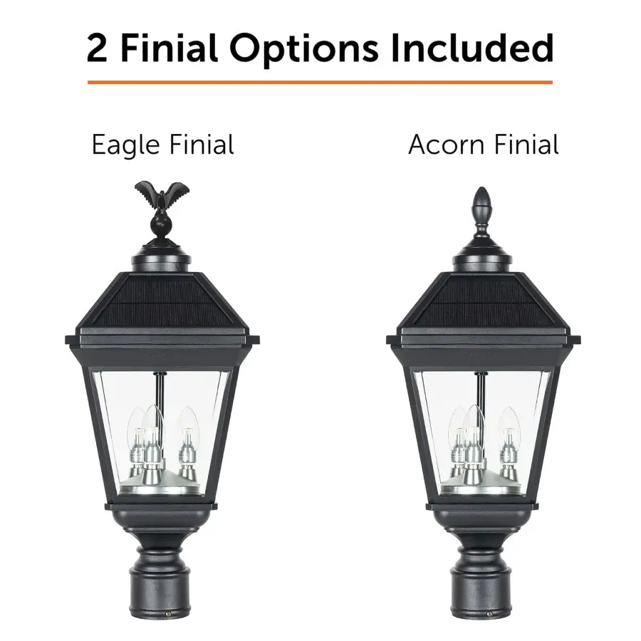 Imperial Trio Bulb Solar Post Light - Image 10