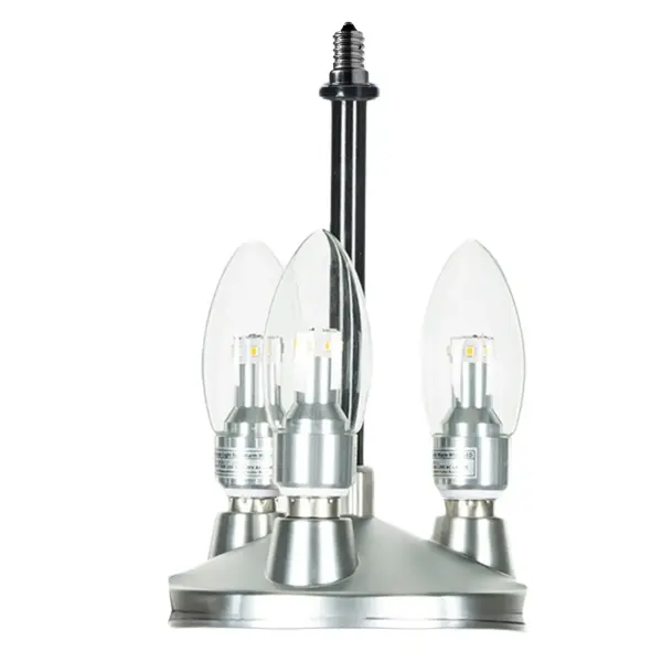 The Gama Sonic Trio Bulb Candelabra Kit offers an eco-friendly replacement solution for solar outdoor lighting. This three-bulb kit provides traditional candelabra styling with modern solar technology, ideal for maintaining existing fixtures.