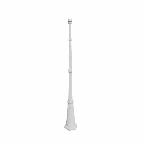 This 79-inch decorative lamp post combines Victorian elegance with modern durability. Weather-resistant cast aluminum construction ensures long-lasting performance, while the 3-inch fitter accommodates most standard post mount fixtures.