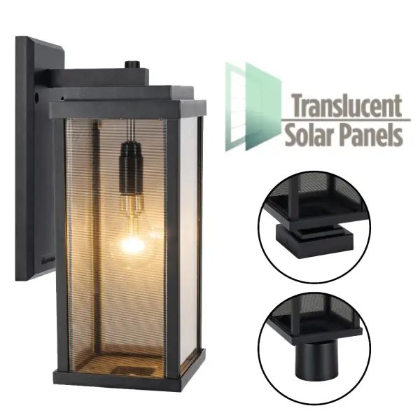 The Modern Nova combines sleek modern design with innovative translucent solar panel technology that turns glass panes into energy collectors. Perfect for homeowners seeking sustainable outdoor lighting without sacrificing style.