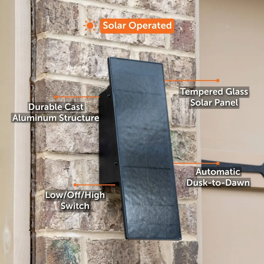 Eclipse Downlight Solar Wall Light - Image 11