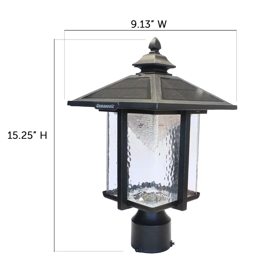 Casita Solar Post Light with Beveled Glass - Image 12