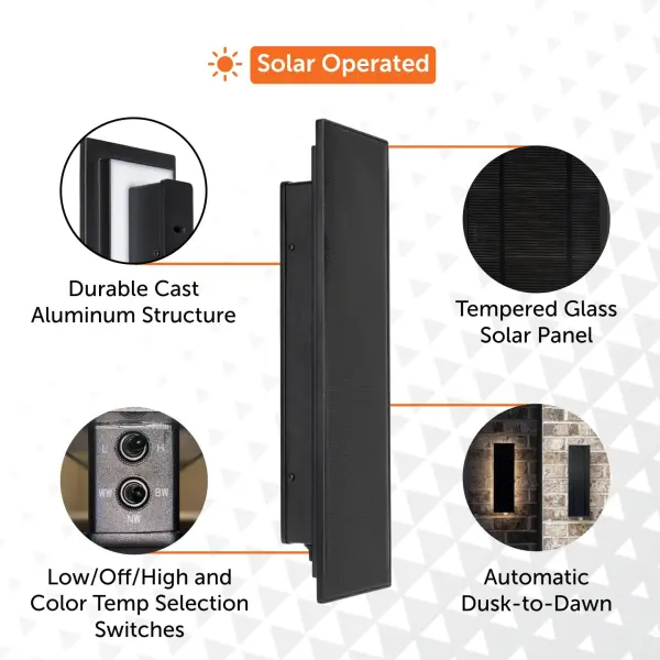 Eclipse Backlight Solar Wall Light - Image 7