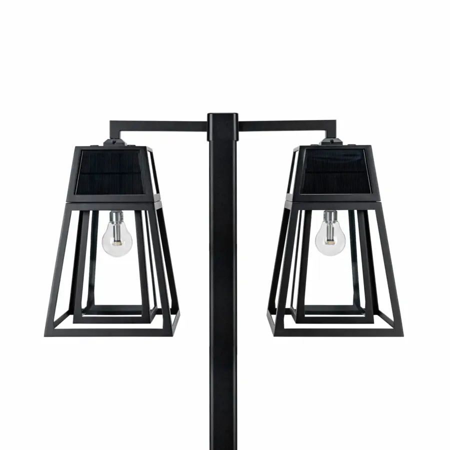 Aria Solar Double-Head Post Light - Image 1