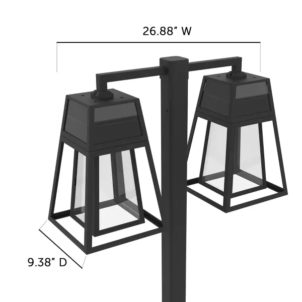 Aria Solar Double-Head Post Light - Image 10