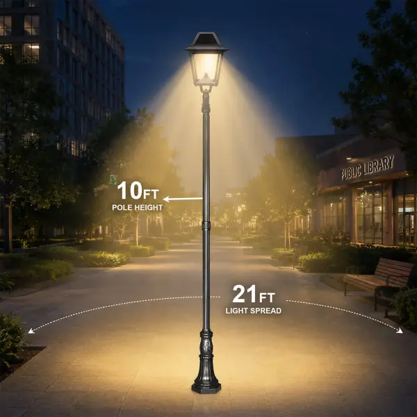 Grand Imperial Commercial Solar LED Post Light - Image 5