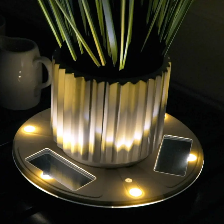 Solar Uplight Planter Base - 10.5 Inch - Image 4