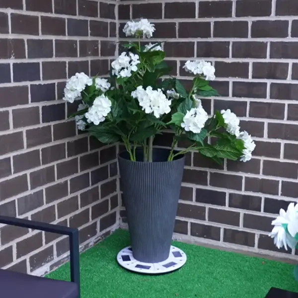 Grand Solar Uplight Planter Base - 15" Wireless Outdoor Accent Light - Image 5