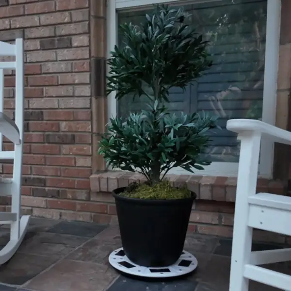 Grand Solar Uplight Planter Base - 15" Wireless Outdoor Accent Light - Image 6