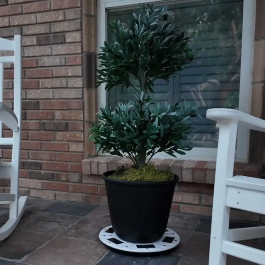 Grand Solar Uplight Planter Base - 15" Wireless Outdoor Accent Light - Image 6