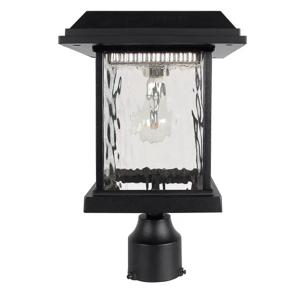 The Aspen Solar Post Light combines sustainable solar technology with charming transitional style. Featuring cast aluminum construction, clear rain glass, and 120-lumen warm white illumination for up to 18 hours, this fixture offers hassle-free outdoor lighting with no wiring required.