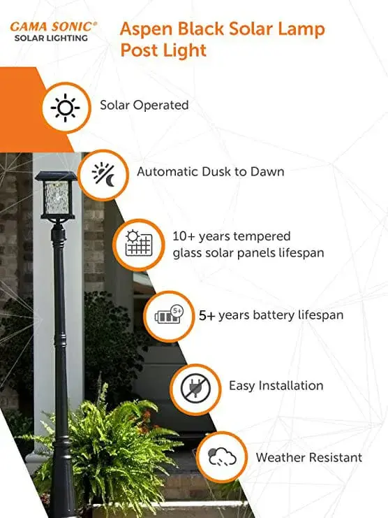 Aspen Solar Post Light - Modern Design with 3" Fitter - Image 4