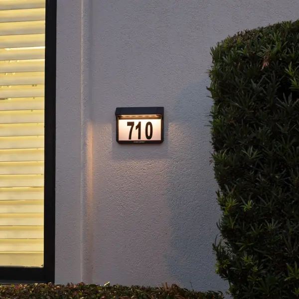 Solar Address Wall Plaque Light with Ground Stakes - Image 3