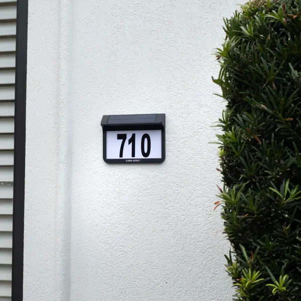 Solar Address Wall Plaque Light with Ground Stakes - Image 4