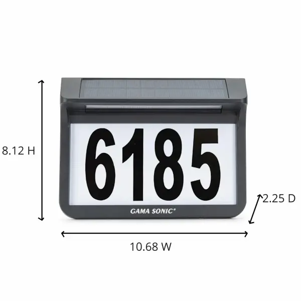 Solar Address Wall Plaque Light with Ground Stakes - Image 8