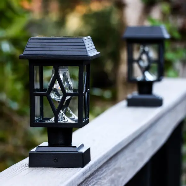 Luna II Solar Post Cap Light - Black 2-Pack - Image 14