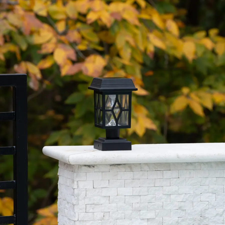 Luna II Solar Post Cap Light - Black 2-Pack - Image 5
