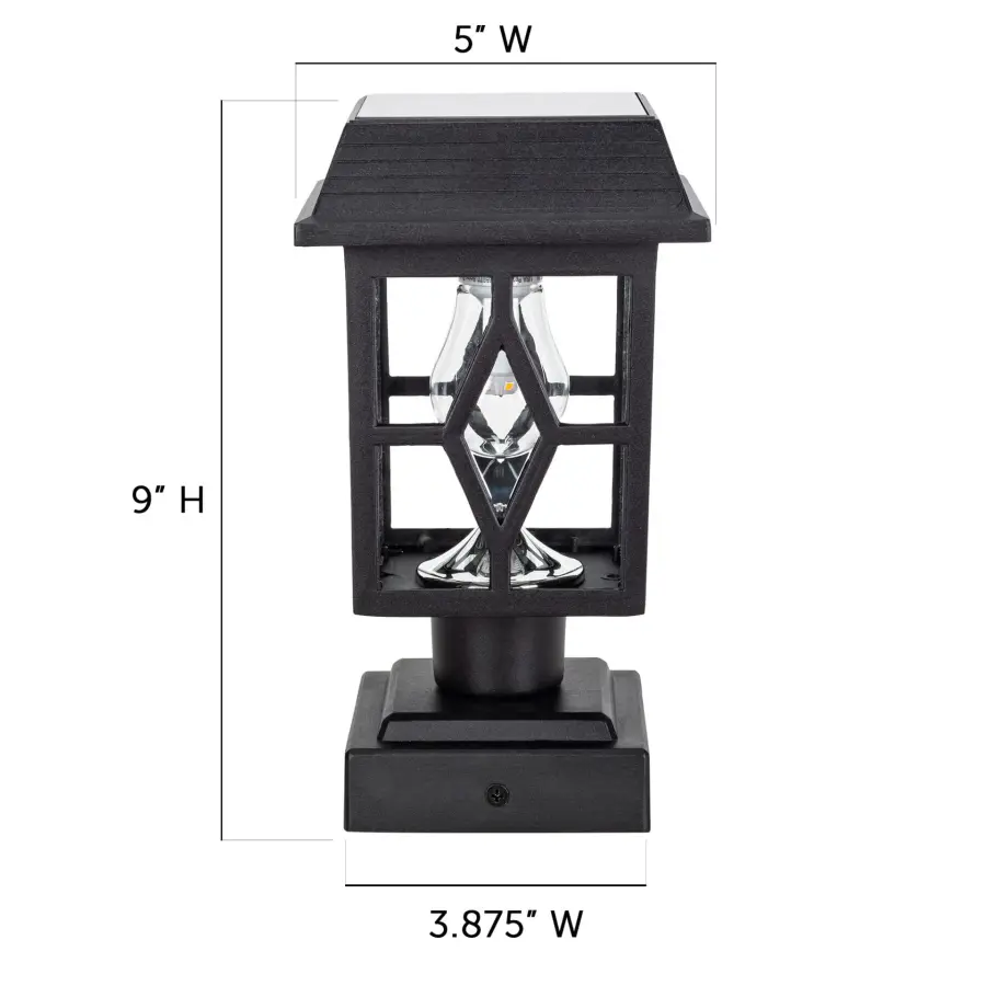 Luna II Solar Post Cap Light - Black 2-Pack - Image 7
