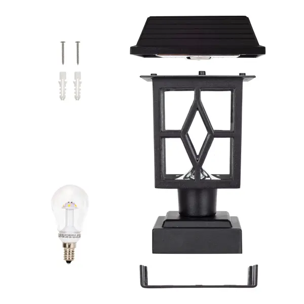 Luna II Solar Post Cap Light - Black 2-Pack - Image 8
