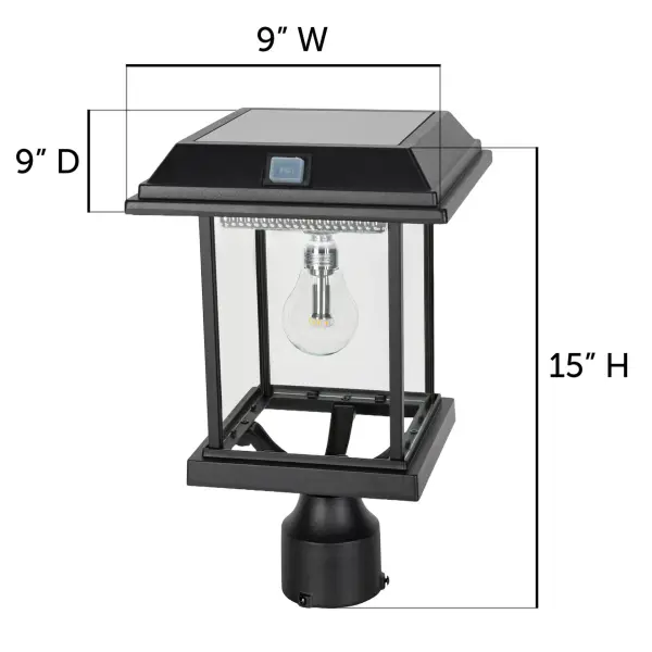 Aspen II LED Solar Post Light with 3" Fitter - Image 4