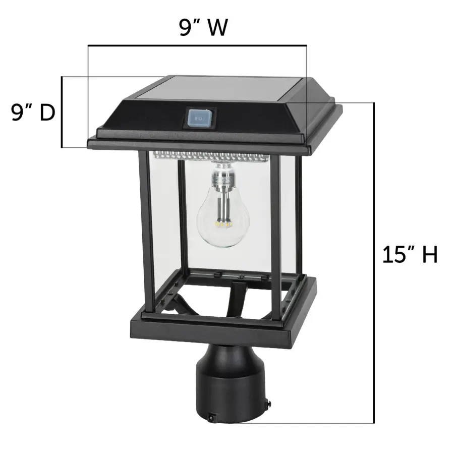 Aspen II LED Solar Post Light with 3" Fitter - Image 4